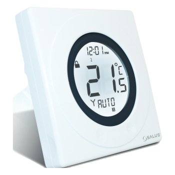 Комнатный термостат программируемый беспроводной SALUS ST620RF, с приёмником, 868 МГц, батарейки, белый